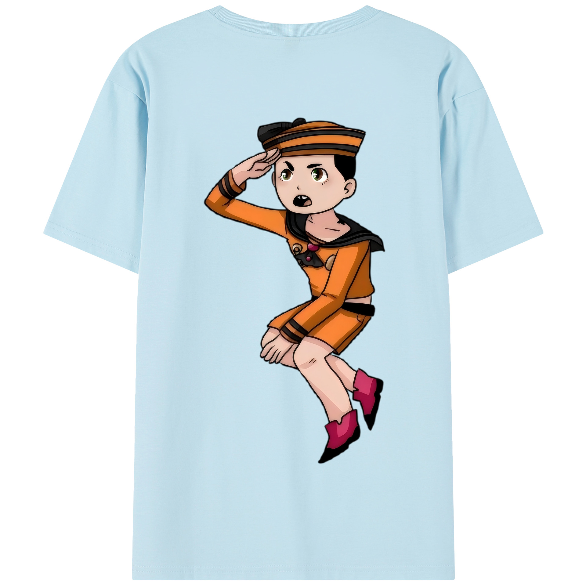 （画像用） ジョジョの奇妙な冒険 東方定助 JoJo's Bizarre Adventure Higashikata Josuke 綿100％半袖Tシャツ（背面プリント）